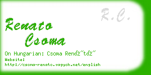 renato csoma business card